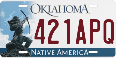 OK license plate 421APQ