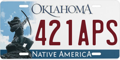 OK license plate 421APS