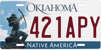 OK license plate 421APY