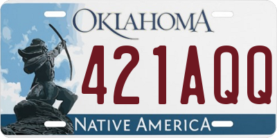 OK license plate 421AQQ
