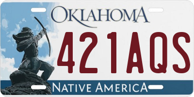 OK license plate 421AQS
