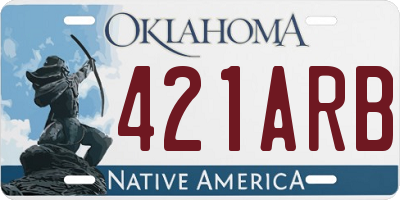 OK license plate 421ARB