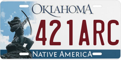 OK license plate 421ARC