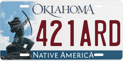 OK license plate 421ARD
