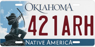 OK license plate 421ARH