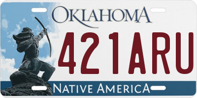 OK license plate 421ARU
