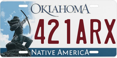 OK license plate 421ARX