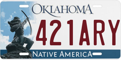OK license plate 421ARY