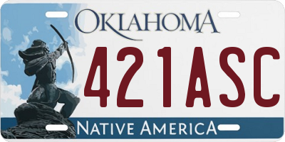 OK license plate 421ASC