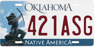 OK license plate 421ASG