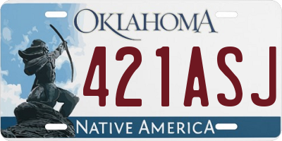 OK license plate 421ASJ