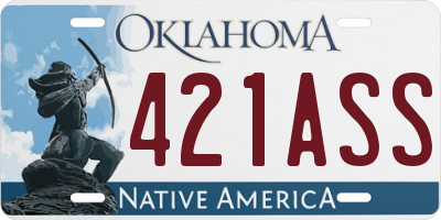 OK license plate 421ASS