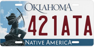 OK license plate 421ATA