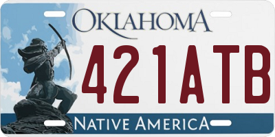 OK license plate 421ATB
