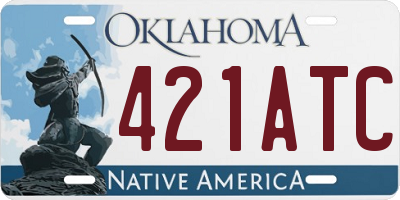 OK license plate 421ATC