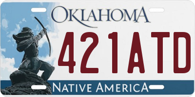OK license plate 421ATD