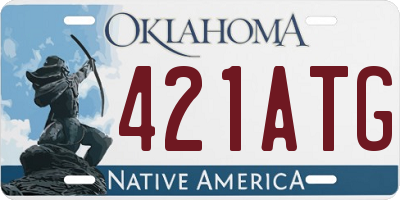 OK license plate 421ATG