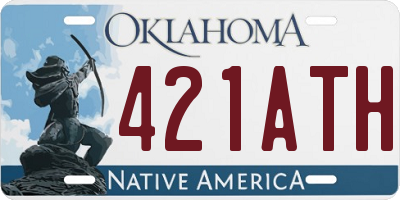OK license plate 421ATH
