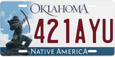 OK license plate 421AYU