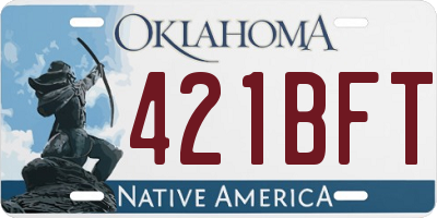 OK license plate 421BFT