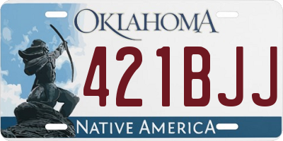 OK license plate 421BJJ