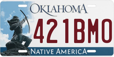 OK license plate 421BMO