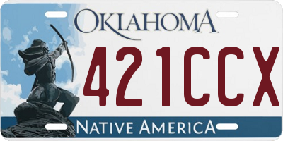 OK license plate 421CCX