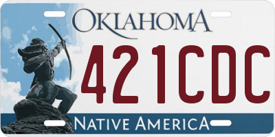 OK license plate 421CDC