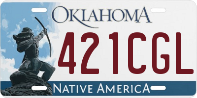 OK license plate 421CGL