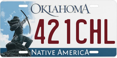 OK license plate 421CHL