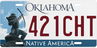 OK license plate 421CHT