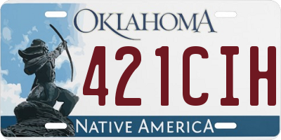 OK license plate 421CIH