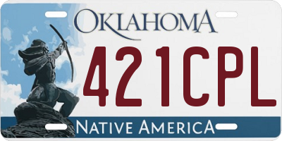 OK license plate 421CPL