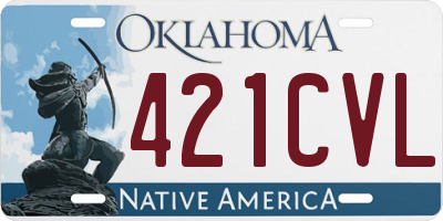 OK license plate 421CVL