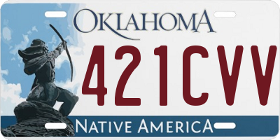 OK license plate 421CVV