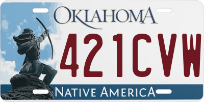 OK license plate 421CVW