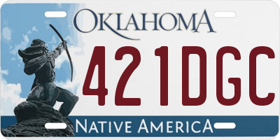 OK license plate 421DGC