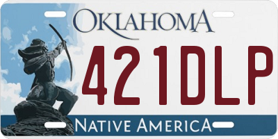 OK license plate 421DLP