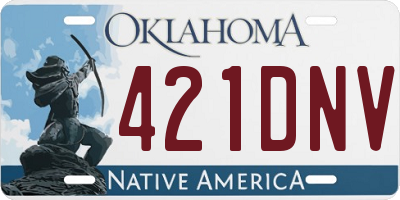 OK license plate 421DNV