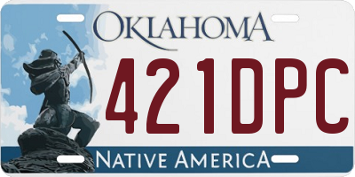 OK license plate 421DPC