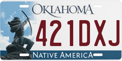 OK license plate 421DXJ