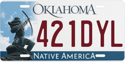 OK license plate 421DYL
