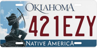OK license plate 421EZY