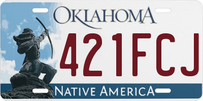 OK license plate 421FCJ