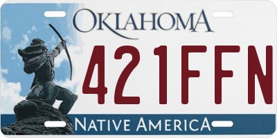 OK license plate 421FFN