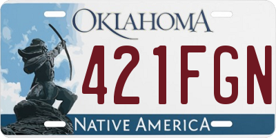 OK license plate 421FGN