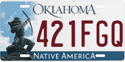 OK license plate 421FGQ