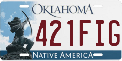 OK license plate 421FIG