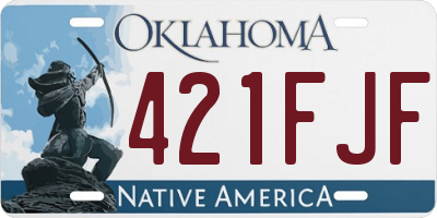 OK license plate 421FJF
