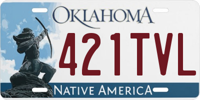 OK license plate 421TVL